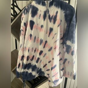 PINK Victoria's Secret Tie-Dye Quarter Zip Pullover